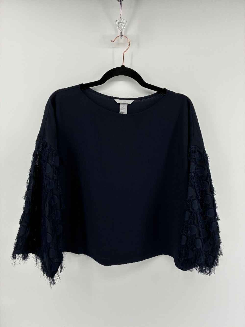 MASSIVE $10 SALE H&M Cropped Blouse with Statement Sleeves